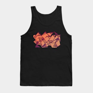 City mountains geometric abstract pink Tank Top